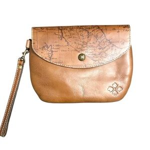 Patricia Nash Signature Map Print Leather Wrislet